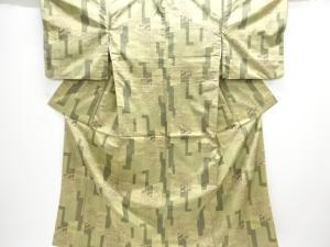 短冊に生花模様織り出し西陣お召着物